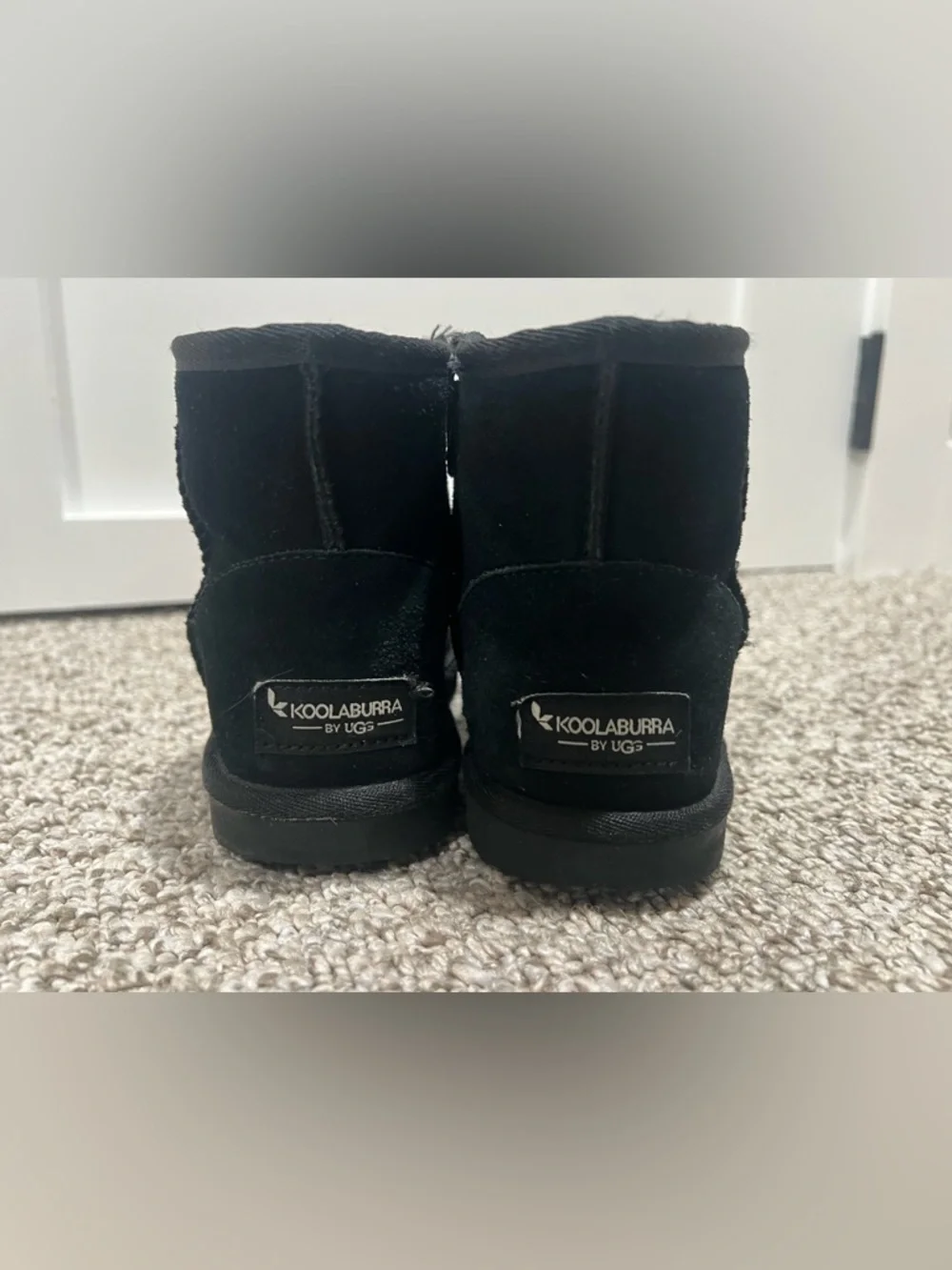 Koolaburra by UGG Kids Black Mini Boots Zip Back Cozy Winter size 1